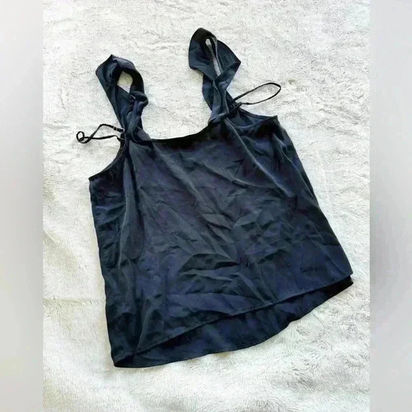 Abercrombie & Fitch Black Cold Shoulder Ruffle Tank size S - Picture 2 of 3